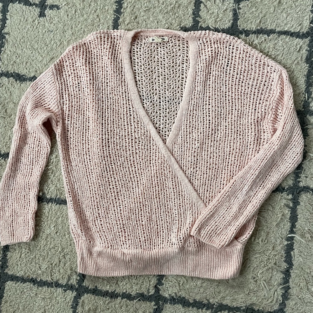 Billabong faux wrap sweater. Size M